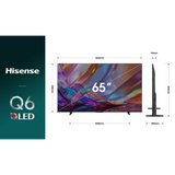 Hisense Q6S Series 4K Ultra HD Dolby Vision AI 4k Upscaling & Game Mode Plus 60 Hz with VIDAA U9 OS & HDR10+ Remote Control Smart QLED TV (2026 Edition, Black)