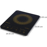 Bajaj Majesty Slim (740076) 1900W Push Button, Touch Panel Control Induction Cooktop (Black)