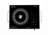 Bajaj IRX 220F Infrared Cooktop (740311) 2200W Feather Touch Panel Control Digital Display Infrared Induction Cooktop (Black & Silver)