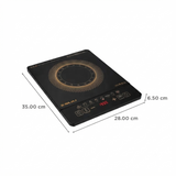 Bajaj ICX 190FS Induction Cooktop (740314) 1900W Feather Touch Panel Control Digital Display Induction Cooktop (Black)