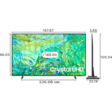 Samsung 189 Centimeter (75) 4K UA75CU8000KXXL 8 Series Crystal Processor 4K Ultra HD with Adaptive Sound Tizen Smart LED TV (Dynamic Crystal Color)