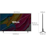 LG QNED8BA6A 8BA Series 4K Ultra HD ThinQ AI 4K Super Upscaling with Filmmaker Mode™ Dolby Atmos AI Magic Remote Control α7 AI Processor 4K Gen8 Processor WebOS 25 Smart QNED TV (2025 Edition, Black)