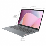 Lenevo 39.62 Centimeter (15.6) 15AMN8 (82XQ01S3IN) Full HD Anti Glare Display IdeaPad Slim 3 Gen 8 AMD Ryzen™ 3 7320U Processor 8 GB/512 GB SSD/AMD Radeon 610M Graphics/Windows 11 Home/MS Office Laptop (Arctic Grey)