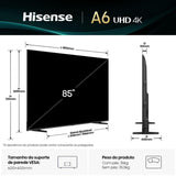 Hisense A6Q Series 4K Ultra HD Dolby Vision & 60 Hz 4K AI Upscaler VIDAA U8.5 OS & HDR10 / HDR10+ Remote Control Smart LED TV (Black)
