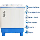 AISEN 7.0 kg A70SWT631-Blue Toughened Glass Semi Automatic Top Loading Washing Machine (Blue)