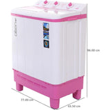 AISEN 7.0 kg A70SWT631-Pink Toughened Glass Semi Automatic Top Loading Washing Machine (Pink)