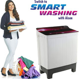 AISEN 8.50 kg A85SMT821-Red With Toughened Glass Semi Automatic Top Loading Washing Machine (Red)