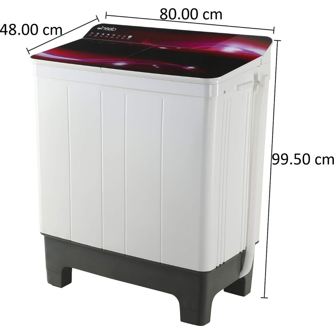 AISEN 8.50 kg A85SMT821-Red With Toughened Glass Semi Automatic Top Loading Washing Machine (Red)