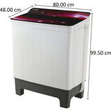 AISEN 8.50 kg A85SMT821-Red With Toughened Glass Semi Automatic Top Loading Washing Machine (Red)