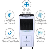 AISEN 105.0 L AC1DMH570 (NOVA 105) Honeycomb Pads with Castor Wheels 4 Way Air Deflection Desert Air Cooler (White)
