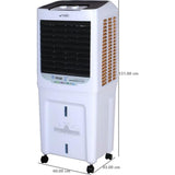 AISEN 105.0 L AC1DMH570 (NOVA 105) Honeycomb Pads with Castor Wheels 4 Way Air Deflection Desert Air Cooler (White)