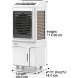 AISEN 80.0 L A80DMH580 (NOVA PLUS 80LTR) Honeycomb Pads with Castor Wheels 4 Way Air Deflection Desert Air Cooler (White)