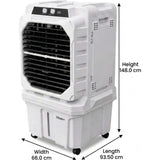 AISEN 150.0 L AISEN AC5DMH985 (Utsav Plus) Honeycomb Pads with Castor Wheels Powerful Air Delivery Industrial Air Cooler (White & Grey)