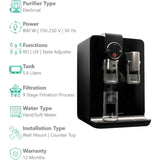 Eureka Forbes 5.6 L Aquaguard Blaze Insta WS RO+UV HOT & AMB Dual Stainless Steel Tank Child Lock with 9 Stage Purification Dual Dispense Technology Copper Water Purifier (Black)
