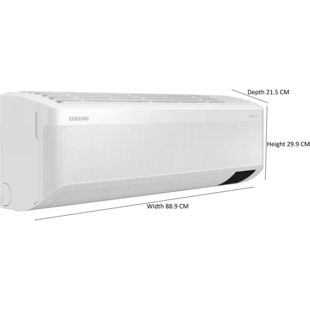 Samsung 1.50 T AR18CY3AQWKNNA/AR18CY3AQWKXNA 3 Star Wind-Free Technology Convertible 5-in-1 Cooling Mode with Anti-bacterial Filter Inverter Split Air Conditioner (2022 Model, White)
