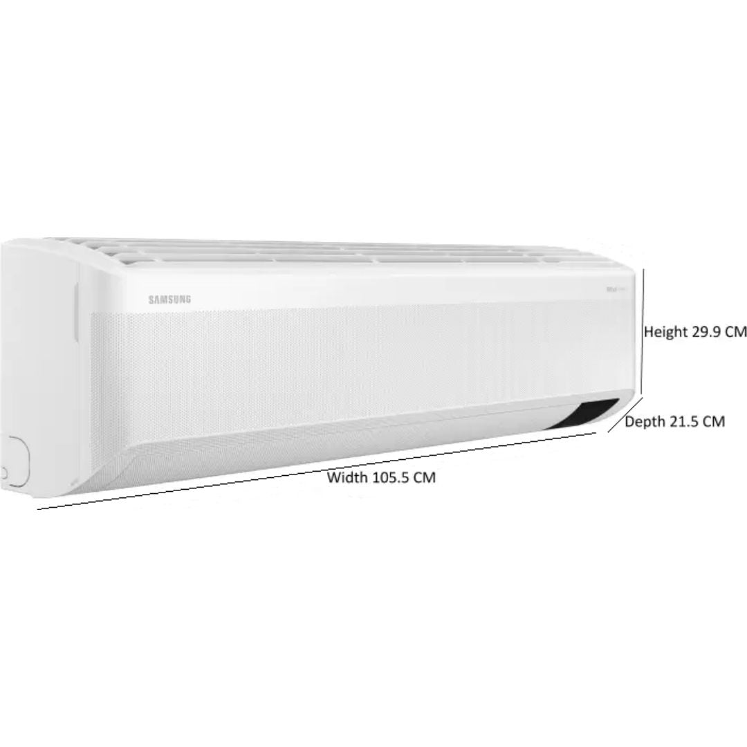 Samsung 1.50 T AR18CY5ARWKNNA/AR18CY5ARWKXNA 5 Star Wind-Free Technology Convertible 5-in-1 Cooling Mode with Anti-bacterial Filter Inverter Split Air Conditioner (2023 Model, White)