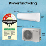 Samsung 1.5 Ton 3 Star Bespoke AI Inverter Split AC (2026 Model, 100% Copper Condenser, 5-in-1 Convertible, Wi-Fi Voice Control, 4-Way Swing, Easy Filter Plus with Anti-Bacterial Filter AR50H19D1XHNNA/AR50H19D1XHXNA, White)