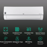 LG 1.5 Ton 3 Star AI Dual Inverter Split Air Conditioner (2026 Model, ASNQ19HNXE.ANLG, White, 6-in-1 Convertible, Viraat Mode, Diet Mode+, 100% Copper Condenser, Gold Fin+, HD Filter with Anti-Virus Protection, Auto Clean)