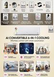 LG 1.5 Ton 3 Star AI Dual Inverter Split AC (2026 Model, Copper, Convertible 6-in-1, Diet Mode+, Viraat Mode, HD Filter with Anti-Virus Protection, AS-Q19MNXE / ASNQ19MNXE.ANLG, White)