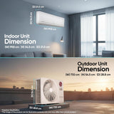 LG 1.5 Ton 3 Star AI Dual Inverter Split AC (2026 Model, Copper, Convertible 6-in-1, Diet Mode+, Viraat Mode, HD Filter with Anti-Virus Protection, AS-Q19MNXE / ASNQ19MNXE.ANLG, White)