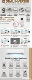 LG 2.0 Ton 3 Star AI Convertible 6-in-1 Dual Inverter Split AC (100% Copper, Gold Fin+, Viraat Mode, Diet Mode+, HD Filter with Anti-Virus Protection, Auto Clean, 2026 Model, AS-Q24SNXE, White)
