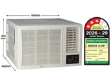LG 1.5 Ton 3 Star Fixed Speed Window Air Conditioner (AW-C18WUXA.APLG, 100% Copper Condenser, Turbo Cooling Mode, HD Filter, Memory Restart, 2026 Model, White)