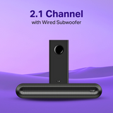 Boat Aavante 2.1 3050D 2.1 Channel Soundbar | 300W RMS Sound, Dolby Audio, Wireless Subwoofer, Bluetooth v5.4, HDMI(ARC), Optical & AUX (Premium Black)