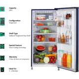 LG 190.0 L GL-B199OBJB.BBJZEBN 1 Star Fast Ice Making with Stabilizer Free Operation Direct Cool Single Door Refrigerator (Blue Jasmine)
