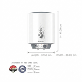 Bajaj 10.0 L Astor 10L (150967) 4 Star 2000 W Vertical Electric Storage Water Geyser (2024 Model, White)