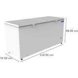 Bluestar 310.0 L CF330NPYW Direct Cooling Technology Frost Free Double Door Hard Top Chest Deep Freezer (White)
