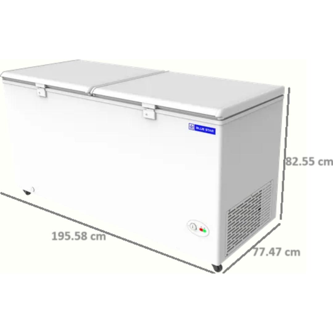 Bluestar 515.0 L CF5-575NEYW Convertible Direct Cooling Technology Frost Free Double Door Hard Top Chest Deep Freezer (White)