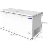 Bluestar 515.0 L CF575NPYW Convertible Direct Cooling Technology Frost Free Double Door Hard Top Chest Deep Freezer (White)