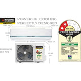 Mitsubishi 2.15 T DXK25CAPDA-W 2 Star Desert Xtreme Kooling, Jetta Series, Copper Condenser, Jet Airflow High Performance Cooling Fixed Speed Non-Inverter Split Air Conditioner (2026 Model, White)