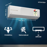 Daikin 1.5 Ton 3 Star Hot & Cold Inverter Split AC (2026 Model, FTHT50XV16VAA/RHT50XV16VAA 3S, Copper Condenser, PM 1.0 Filter, Dew Clean, 3D Airflow, Hepta Sense, Triple Display, White)