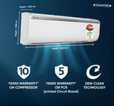 Daikin 1.5 Ton 4 Star Inverter Split AC (2026 Model, FTKP50XV16VKA/RKP50XV16VKA 4S, Copper Condenser, Dew Clean Technology, PM 2.5 & Dust Filter, White)