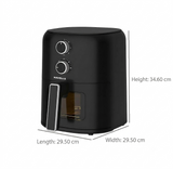 Havells 4.2 L GHCAFSRK135 Prolife Vista 4.2L Air Fryer 1350W Touch Control with Aero Crisp Technology, Non-Stick Basket, and Auto Shut-Off Air Fryer (Black)