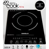 Havells GHCICDPK160 (INSTA COOK TC16 1600W) Touch Panel Induction Cooktop (Black)