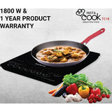 Havells 1800 W GHCICDQK180 Insta Cook TC18 1800 W Ceramic Plate with Touch Panel Induction Cooktop (Black)