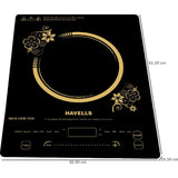 Havells 2000 W GHCICDRK120 Insta Cook TC20 2000 W Ceramic Plate with Touch Panel Induction Cooktop (Gold & Black)