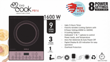 Havells GHCICEKK160 Induction-Cooktop EVO Cook PB-16 1600W Push Button Control Induction Cooktop (Black & Purple)