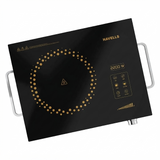 Havells GHCICEUK220 Infrared Cooktop GLO TC22 2200W Sensor Touch Panel Control Digital Display Infrared Induction Cooktop (Black & Silver)
