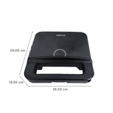 Havells 2 Slice GHCSTDSK075 Sandwich Grill Perfect Fill Plus 800W Non-Stick Food Grade Coated Grill Plates LED Indicator Grill+Toast Sandwich Toaster (Black)