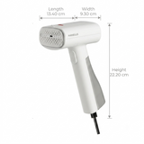 Havells 100 ML Detachable Tank GHGGSDDW110 Vela HH Garment Steamer White 1100W Dry Run Protection & Overheat Protection Anti-Spill Technology Garment Steamer Iron (White)