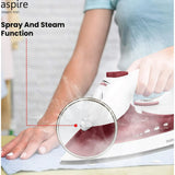Havells 0.18 L Aspire GHGSIAKR140 1400 W Anti Drip Function, Horizontal/Vertical Steam Burst with Self-Cleaning Function Steam Iron (Red)