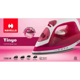 Havells ABS 0.2 L Tank GHGSICGP125 Tinyo-Pink 1250 W Press With Powerfull Steam Spay Horizontal Steaming Self Clean Steam Iron (Pink)