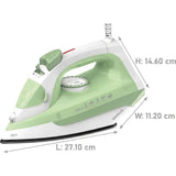 Havells 220 ML Detachable Tank GHGSIEGG160 Steam Iron Inox 1600 W Element for Quick Heating Self Clean Feature Anti Drip Technology PTFE Non Stick Coated Sole Plate Steam Iron (Pista Green)