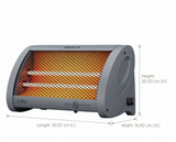 HAVELLS 800 W Glow Quartz 2 Heat Setting Tip-Overheat Protection Anti Rust Reflector Infrared Room Heater (Grey)