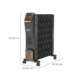 HAVELLS 2900 W Hestio Wave Fins OFR with Fan 3 Heat Setting PTC Multi Directional Heating Oil Filled Room Heater (Black)
