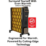 HAVELLS 2900 W Hestio Wave Fins OFR with Fan 3 Heat Setting PTC Multi Directional Heating Oil Filled Room Heater (Black)