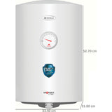 Havells 15.0 L GHWAMGSWH015 MONZA DX 4S 15LTR SM FP WHITE-SWH Vertical Storage Water Heater (White)